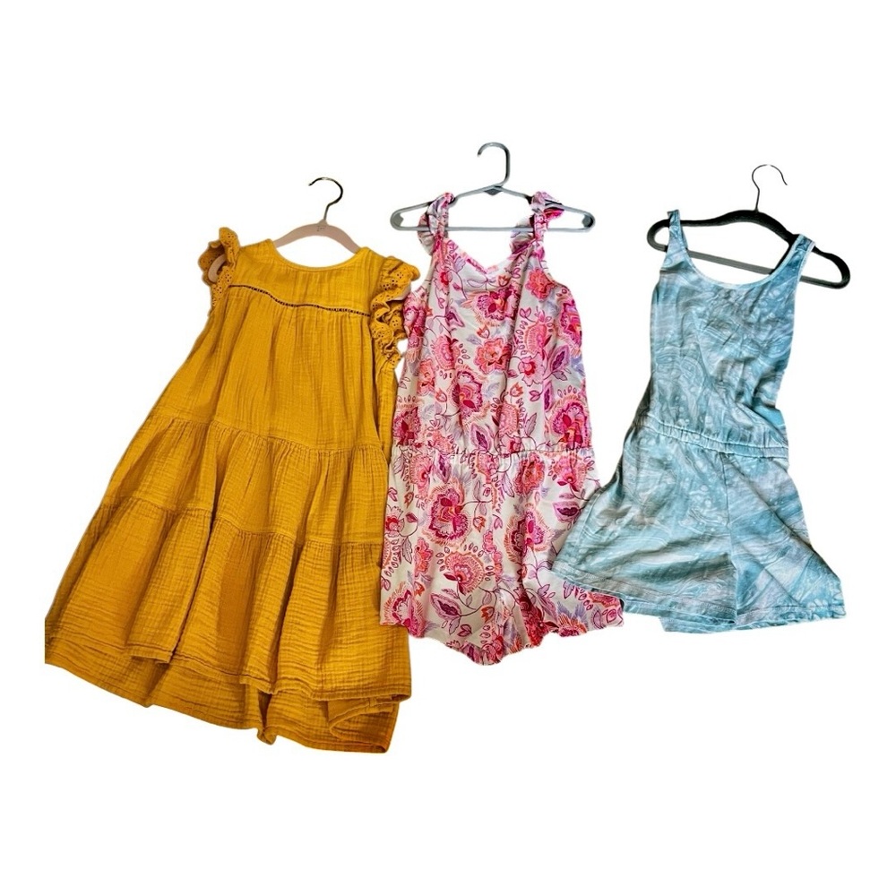 Girls’ Size Medium ( 7/8 )Dress and Romper Bundle